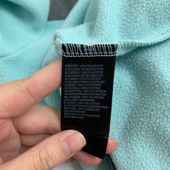 The North Face Jacket Girls XL Extra Large Seafoam Fleece Snap Button Pullover - Picture 9 of 12